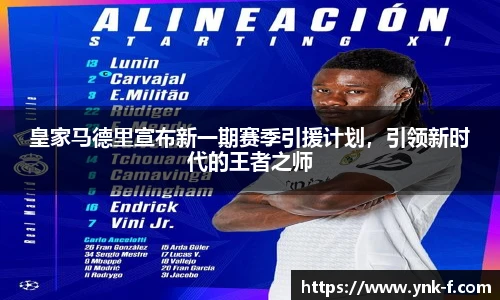 皇家马德里宣布新一期赛季引援计划，引领新时代的王者之师